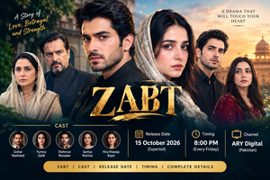 Zabt Drama Cast and Release Date with Timing